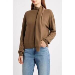 NEW RAILS cortina scarf neck sweater in ginger